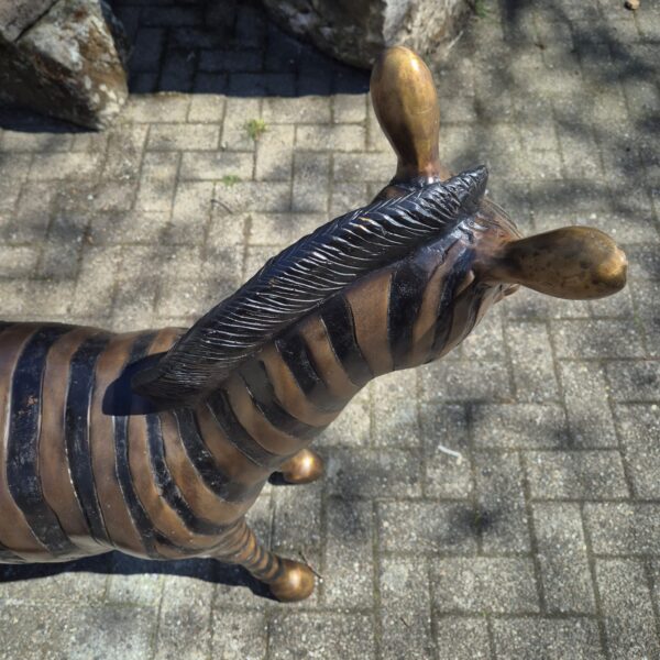 Beeld Decoratie Zebra 1,04 m Brons - Afbeelding 10