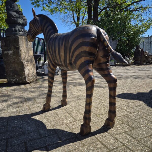 Beeld Decoratie Zebra 1,04 m Brons - Afbeelding 7