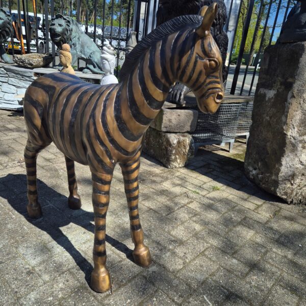 Beeld Decoratie Zebra 1,04 m Brons