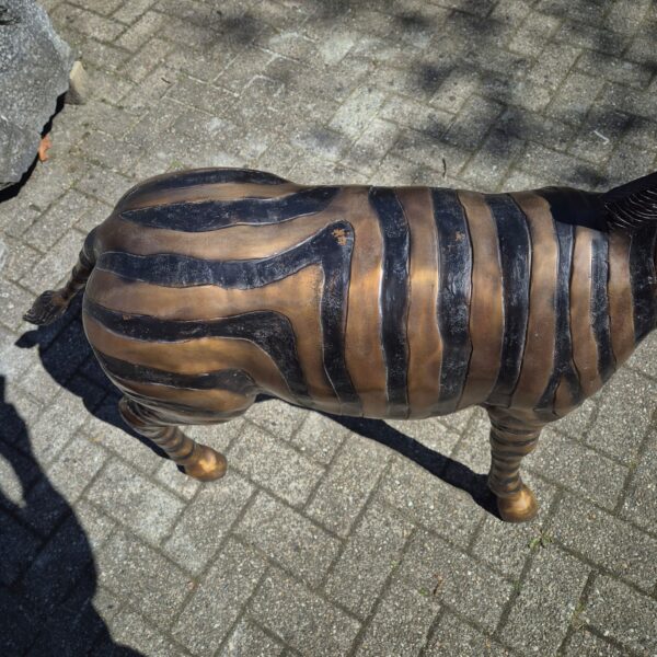 Beeld Decoratie Zebra 1,04 m Brons - Afbeelding 8