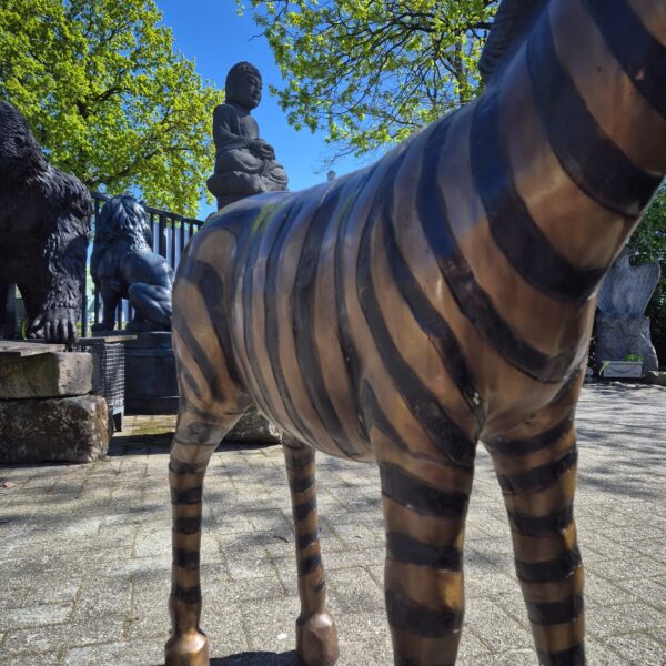 Beeld Decoratie Zebra 1,04 m Brons - Afbeelding 18
