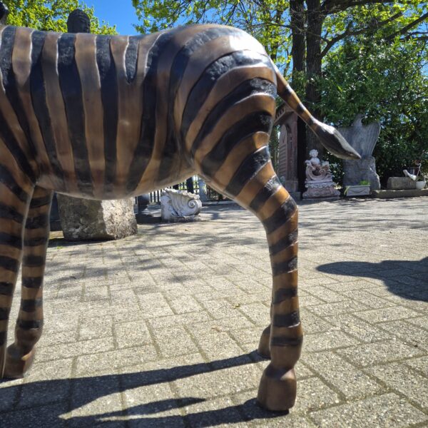 Beeld Decoratie Zebra 1,04 m Brons - Afbeelding 6