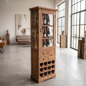 Wijnkast Vitrine Teak 0,67 m