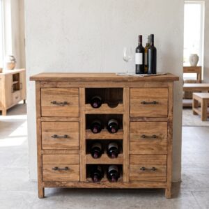 Wijnkast Dressoir Teak 1,00 m