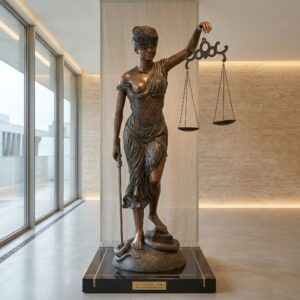 Beeld Vrouwe Justitia Brons 2,20 m
