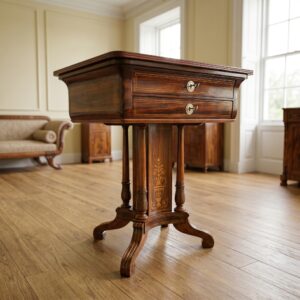 Naaitafeltje Biedermeier 1840 Mahonie