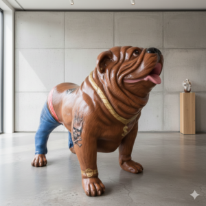 Decoratie Beeld Amerikaanse Bulldog XXL 1,55 m
