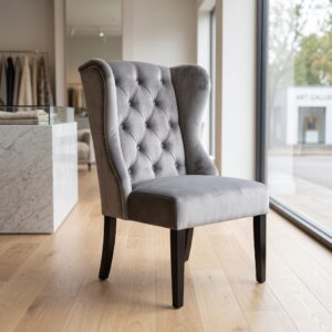 Eetkamerstoel Chesterfield Zilvergrijs