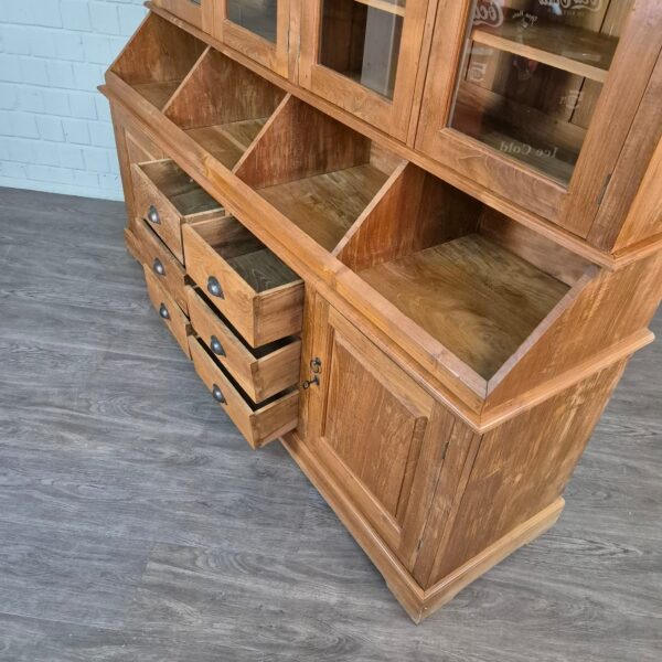 Winkelkast Kruidenierskast Teak 2,15 m - Afbeelding 14
