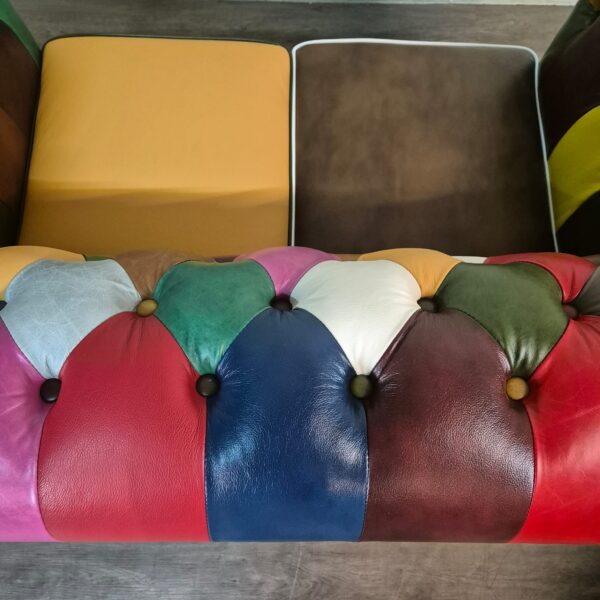 Chesterfield Bank Leder Model CarnAval 1,63 m - Afbeelding 8
