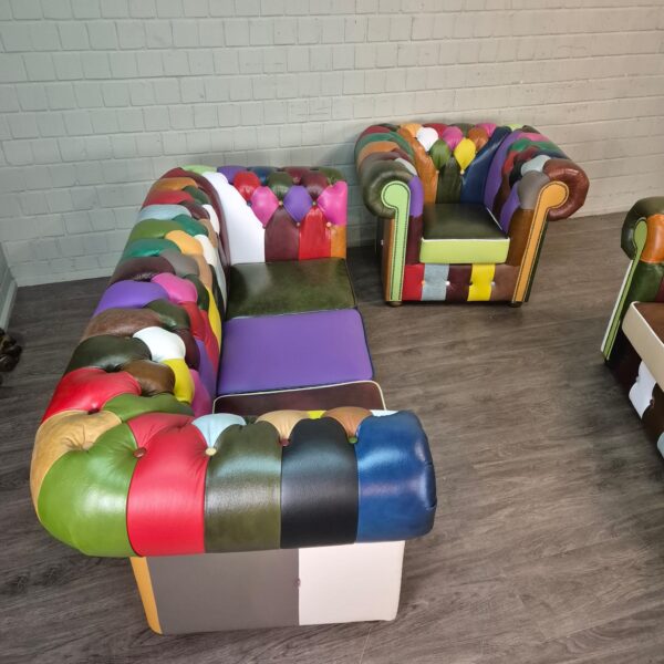 Chesterfield Bankstel Model Carnaval 3-2-1 Leder - Afbeelding 4