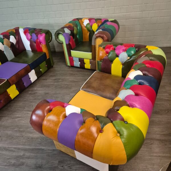 Chesterfield Bankstel Model Carnaval 3-2-1 Leder - Afbeelding 5