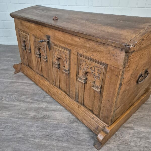 Dekenkist Kist Barok 1780 Eiken - Afbeelding 6