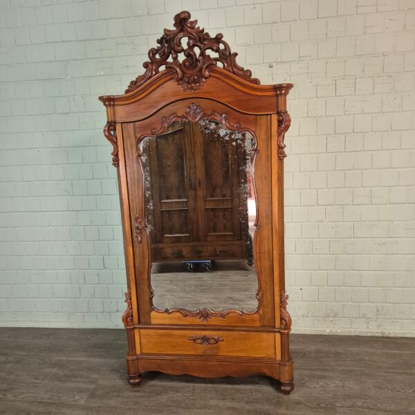 Spiegelkast Kast Biedermeier 1860 Mahonie - Afbeelding 2