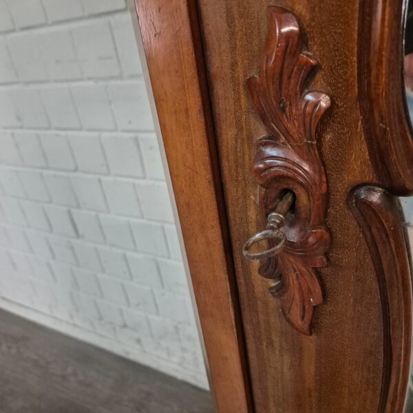 Spiegelkast Kast Biedermeier 1860 Mahonie - Afbeelding 7