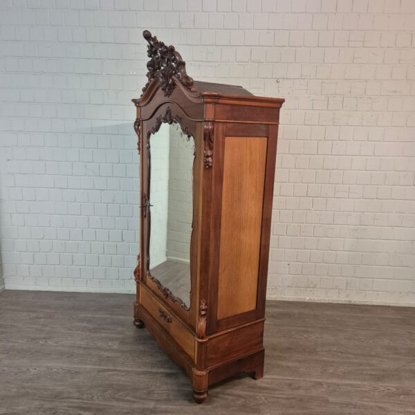 Spiegelkast Kast Biedermeier 1860 Mahonie - Afbeelding 3