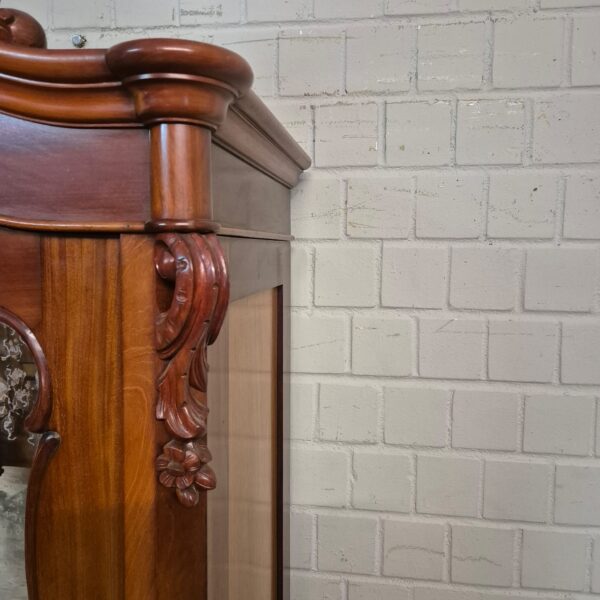 Spiegelkast Kast Biedermeier 1860 Mahonie - Afbeelding 5