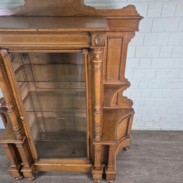 Vitrine Servieskast Gründerzeit 1880 Eiken - Afbeelding 9