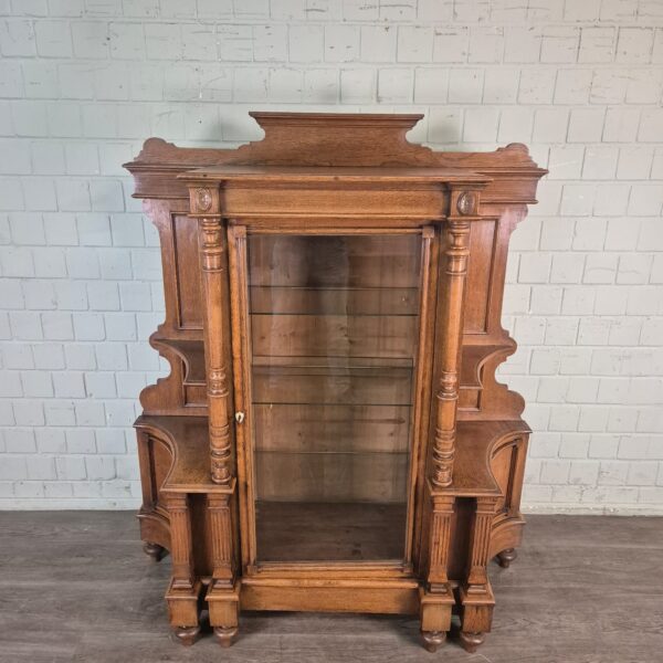 Vitrine Servieskast Gründerzeit 1880 Eiken - Afbeelding 2