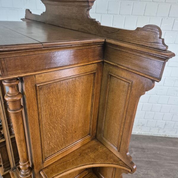Vitrine Servieskast Gründerzeit 1880 Eiken - Afbeelding 11