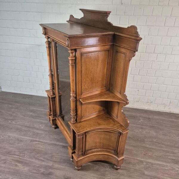 Vitrine Servieskast Gründerzeit 1880 Eiken - Afbeelding 3