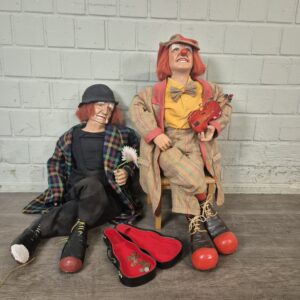 Decoratiepoppen Clowns 75 cm