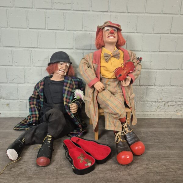 Decoratiepoppen Clowns 75 cm
