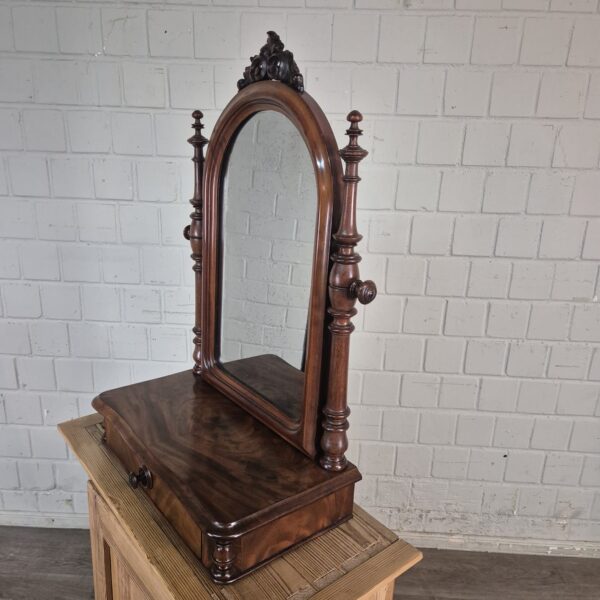 Spiegel Make-up Spiegel Biedermeier 1850 Mahonie - Afbeelding 2