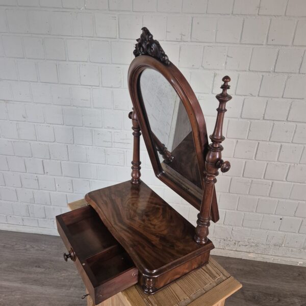 Spiegel Make-up Spiegel Biedermeier 1850 Mahonie - Afbeelding 9