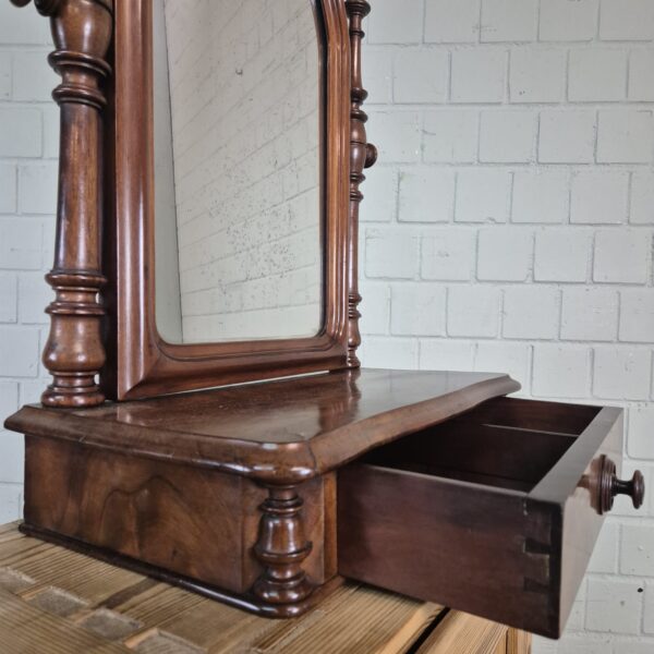 Spiegel Make-up Spiegel Biedermeier 1850 Mahonie - Afbeelding 7