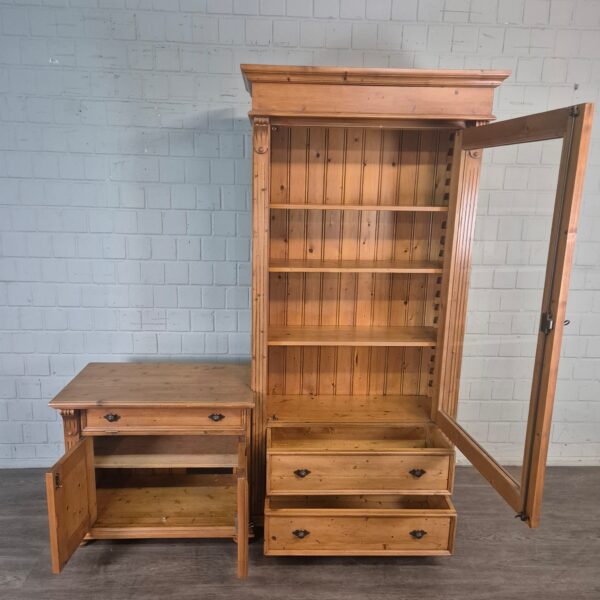 Vitrine met Sideboard Kast 1,77 m Grenen - Afbeelding 12