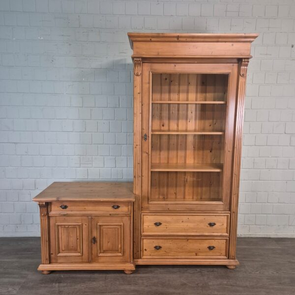 Vitrine met Sideboard Kast 1,77 m Grenen - Afbeelding 2