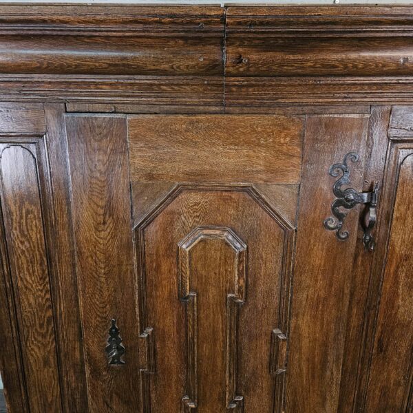 Kast Kledingkast Barok 1780 Eiken - Afbeelding 11