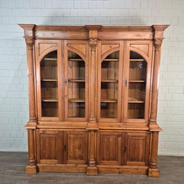 Vitrine Boekenkast Grenen 2,10 m - Afbeelding 2