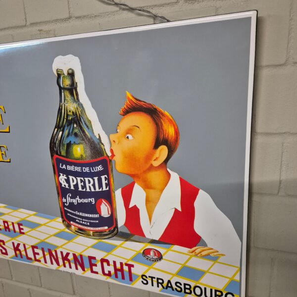 Emaille Reclamebord "Bières Perle d'Alsace" 1,00 m x 0,65 m - Afbeelding 6