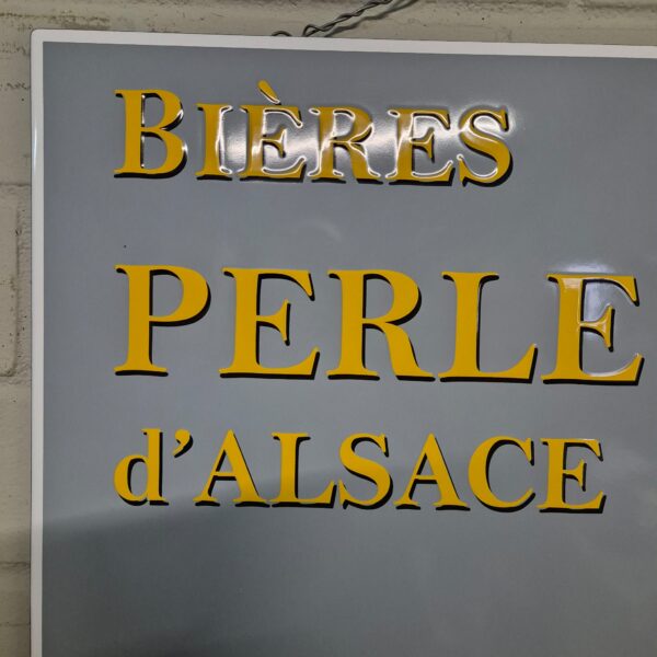 Emaille Reclamebord "Bières Perle d'Alsace" 1,00 m x 0,65 m - Afbeelding 4
