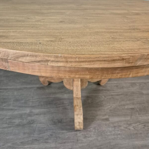 Eettafel Rond Massief Hout Ø 1,40 m - Afbeelding 3