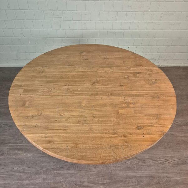 Eettafel Rond Massief Hout Ø 1,40 m - Afbeelding 2