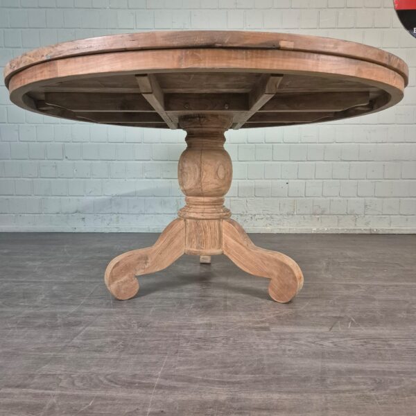Eettafel Rond Massief Hout Ø 1,40 m - Afbeelding 5