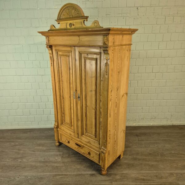 Kast Kledingkast Gründerzeit 1880 Grenen - Afbeelding 3