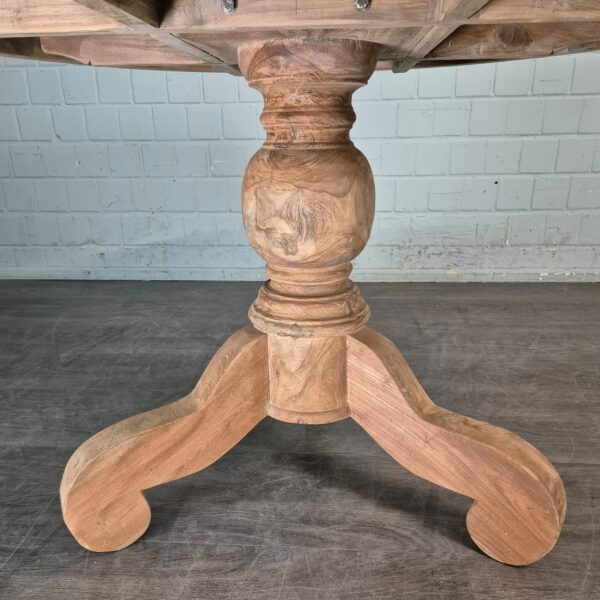 Eettafel Rond Massief Hout Ø 1,20 m - Afbeelding 9