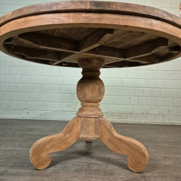 Eettafel Rond Massief Hout Ø 1,20 m - Afbeelding 7