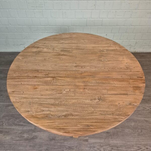 Eettafel Rond Massief Hout Ø 1,20 m - Afbeelding 3