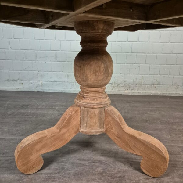 Eettafel Rond Massief Hout Ø 1,20 m - Afbeelding 8