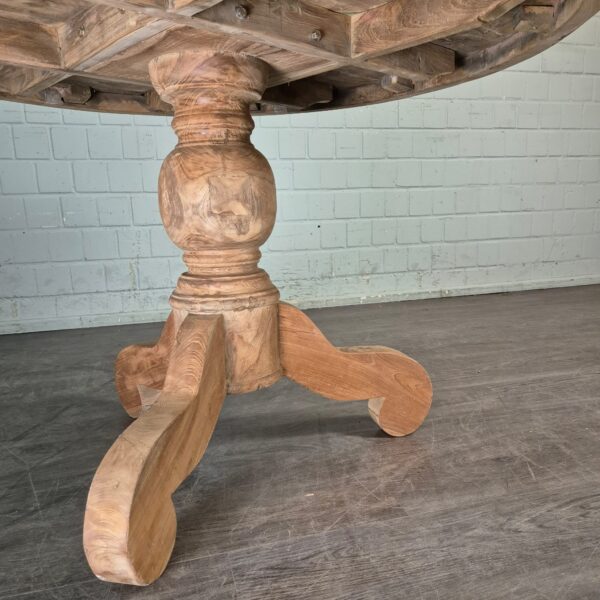Eettafel Rond Massief Hout Ø 1,20 m - Afbeelding 10