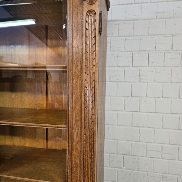 Vitrine met Klepbank Gründerzeit 1880 Eiken - Afbeelding 10