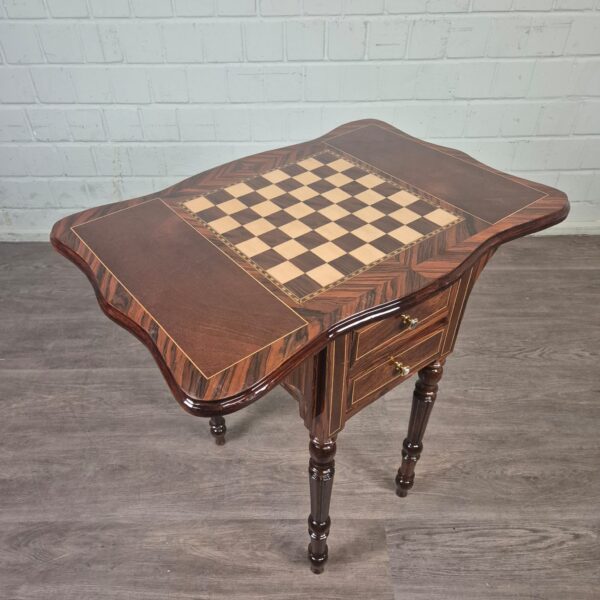 Speeltafel Schaak & Dammen Noten 0,75 m - Afbeelding 3