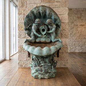 Fontein Waterpartij "Schelp" Brons 1,53 m