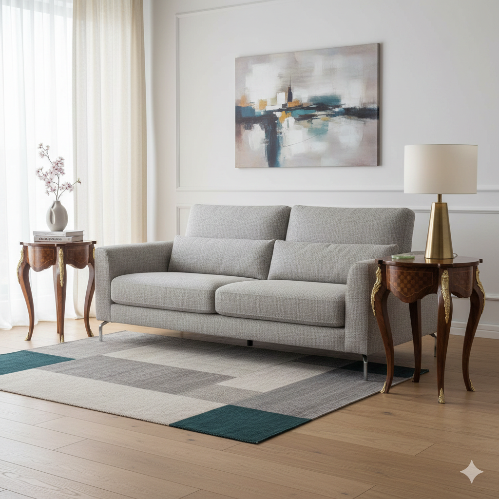 Tafeltje Neobarok 0,50 m Noten - Afbeelding 2