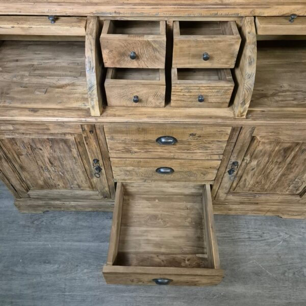 Buffetkast Vitrine 1,65 m Teak - Afbeelding 20